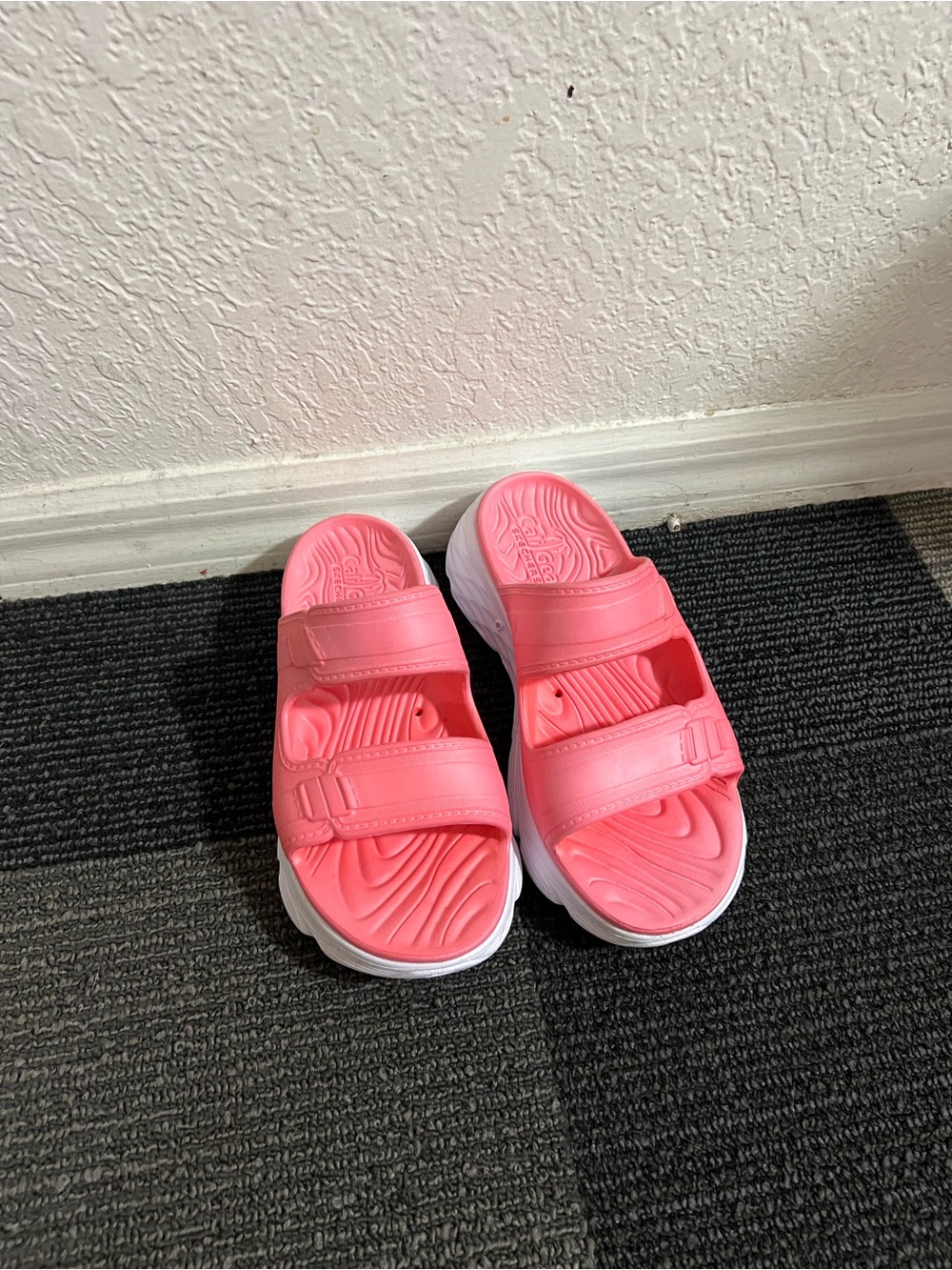 Skechers Kids Pink Dual-Strap Slide Sandals